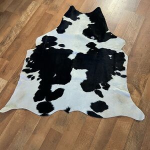 Black and White  Natural Cowhide Rug